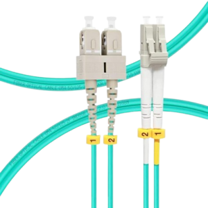 SC-LC OM4 Duplex UPC 1m Fiber Optic Patch Cable